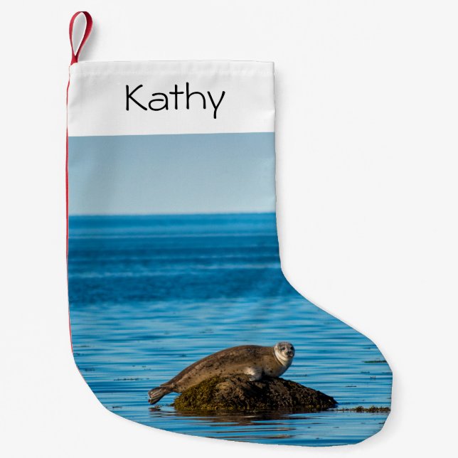 Petite Chaussette De Noël Sceau du port de l'Atlantique (Devant)