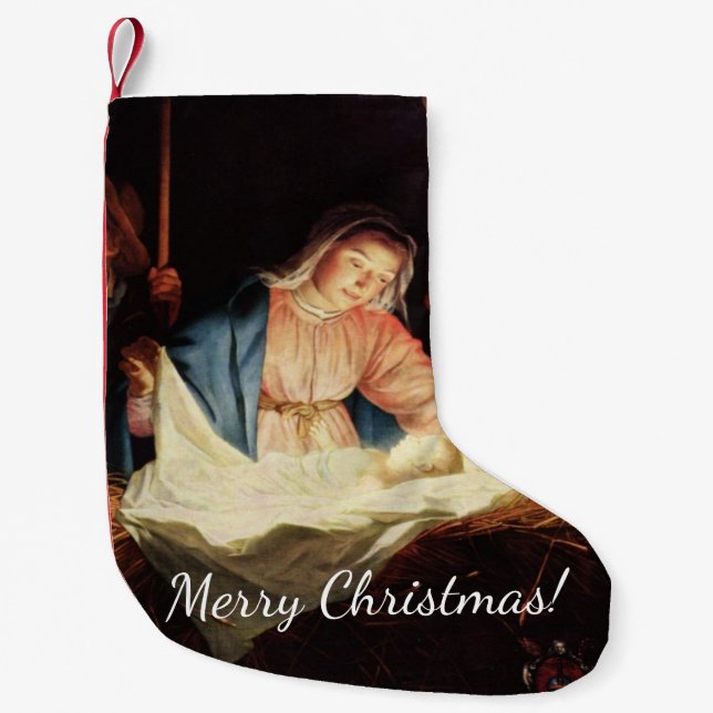 Petite Chaussette De Noël Scène des maîtres de Noël (Devant)