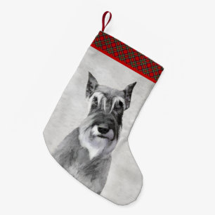 Petite Chaussette De Noël Schnauzer (Giant) Peinture - Chien Art