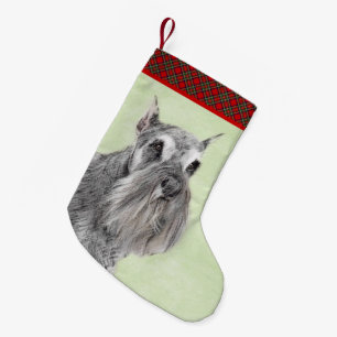Petite Chaussette De Noël Schnauzer (Giant, Standard) Peinture - Chien Art