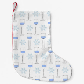 Petite Chaussette De Noël Science Snowflake Beaker Graduated Cylinder Hiver