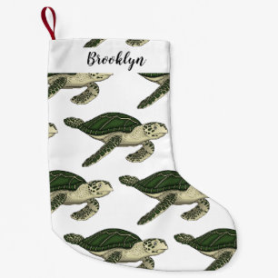 Petite Chaussette De Noël Sea turtle cartoon
