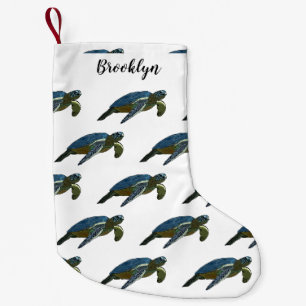 Petite Chaussette De Noël Sea turtle cartoon