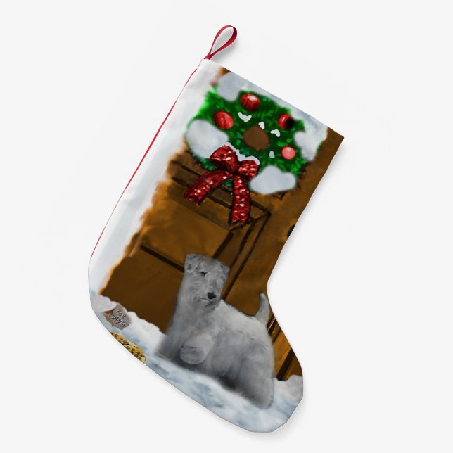 Petite Chaussette De Noël Sealyham Terrier Noël (Devant (Accrochage))