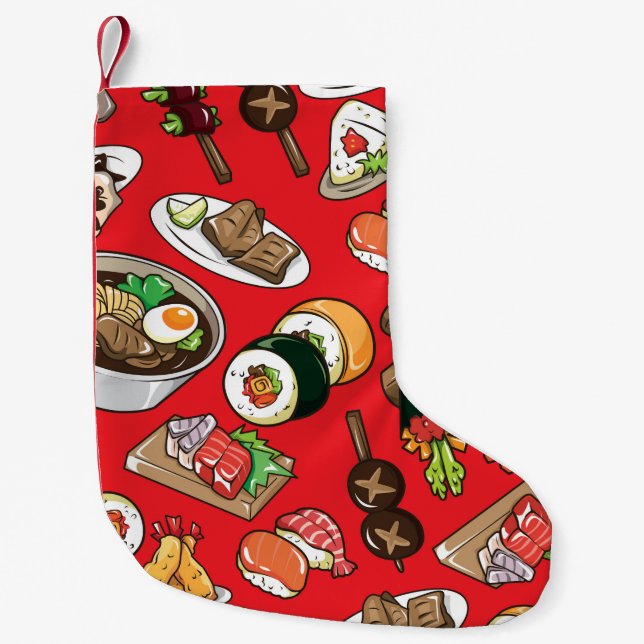Petite Chaussette De Noël seamless Japanese food pattern (Devant)