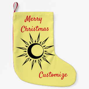 Petite Chaussette De Noël Shining Sun Crescent Moon