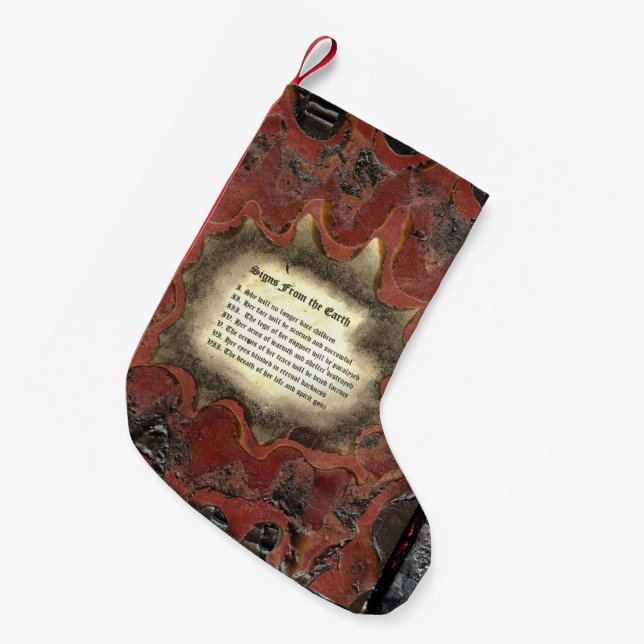 Petite Chaussette De Noël Signes De La Terre (Devant (Accrochage))