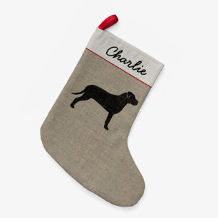 Petite Chaussette De Noël Silhouette américaine de Terrier de pitbull