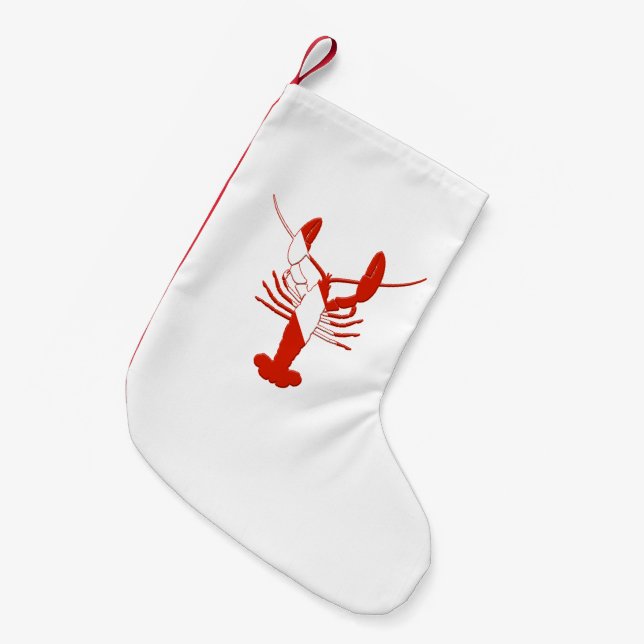 Petite Chaussette De Noël Silhouette de la plongée du homard (Devant (Accrochage))