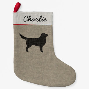 Petite Chaussette De Noël Silhouette de tintement de chien d'arrêt de canar