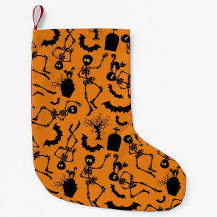 Petite Chaussette De Noël Skeletons d'Halloween Macabre Dance