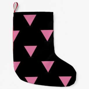 Petite Chaussette De Noël SlipperyJoe's rose triangle drapeau clair rose sym