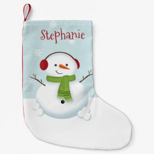 Petite Chaussette De Noël Snowman Holiday Cheval
