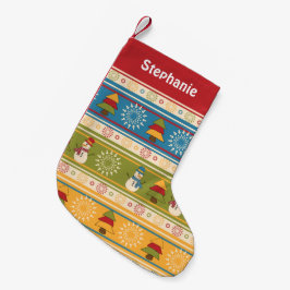 Petite Chaussette De Noël Snowman n'Trees Noël Stocker