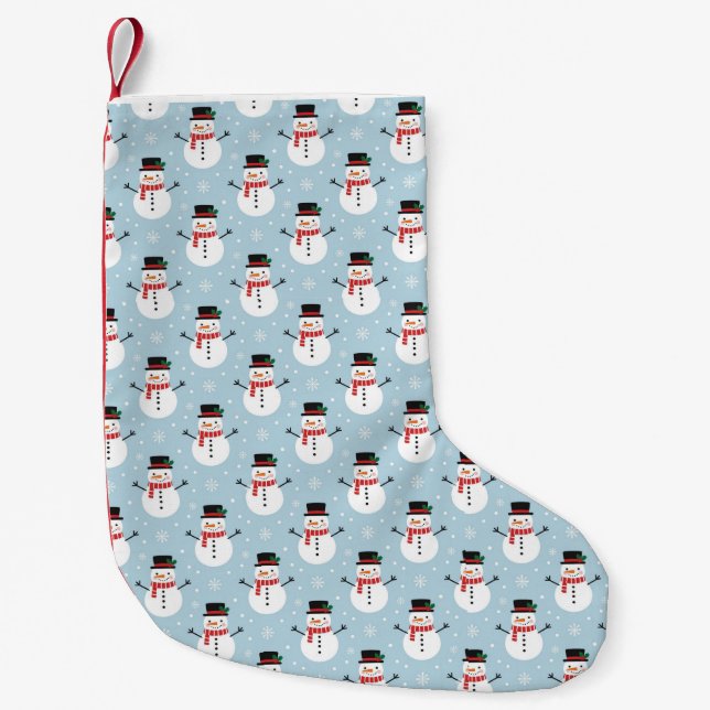 Petite Chaussette De Noël Snowman pattern (Devant)