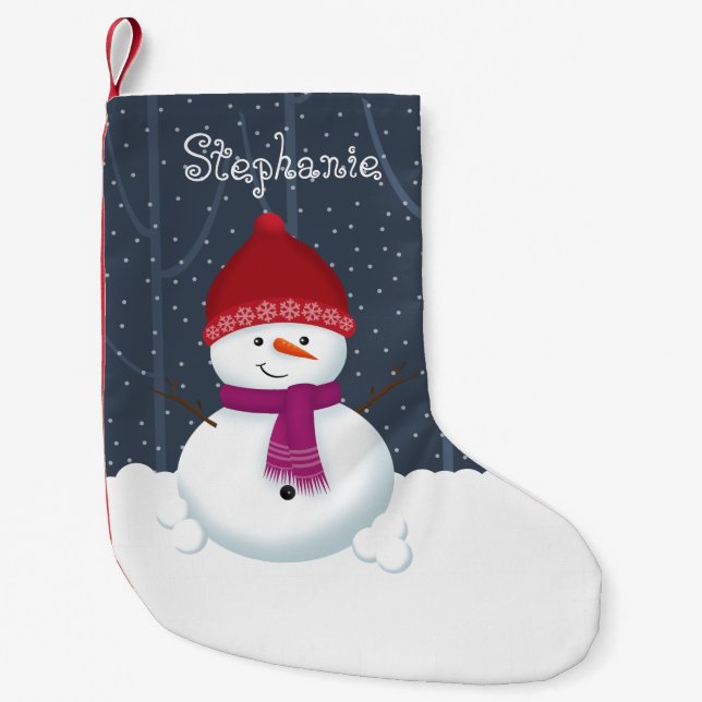 Petite Chaussette De Noël Snowman Winter Wonderland (Devant)