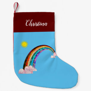 Petite Chaussette De Noël Soleil et arc-en-ciel 2
