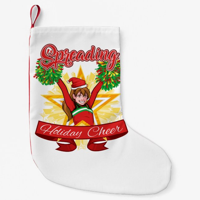 Petite Chaussette De Noël Spreing Holiday Cheer Cheerleader Noël (Devant)