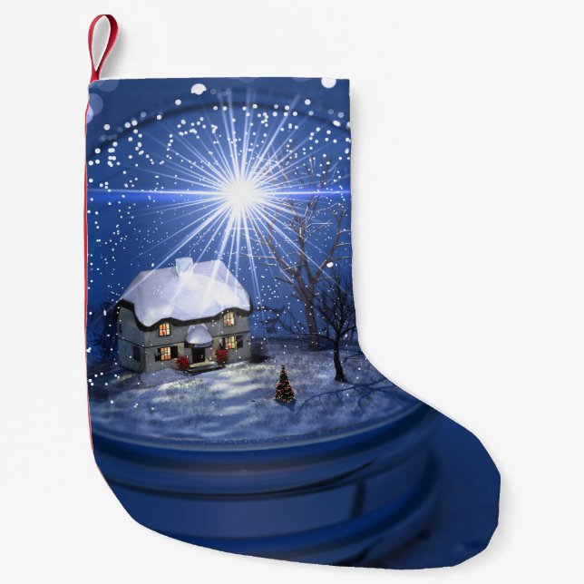 Petite Chaussette De Noël Starlight Globe Noël Stocker (Devant)