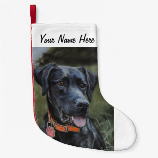 Petite Chaussette De Noël Stockage au Labrador noir