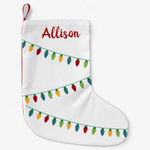 Petite Chaussette De Noël Stockage de lumières de Noël