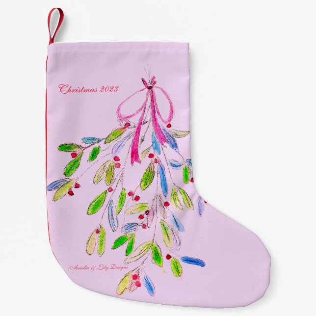Petite Chaussette De Noël Stockage de Noël (Devant)