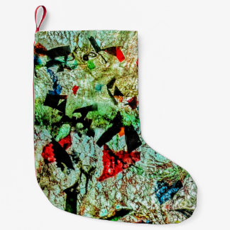 Petite Chaussette De Noël Stockage de Noël blanc abstrait plastique recyclé