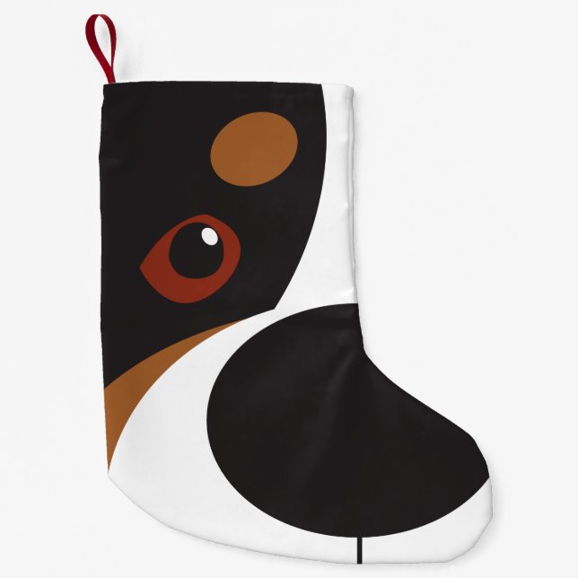 Petite Chaussette De Noël Stockage Swissy-Face (Devant)