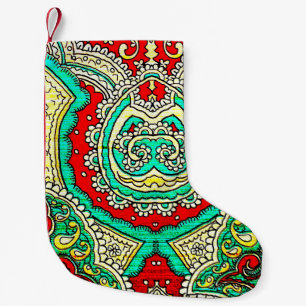 Petite Chaussette De Noël style années 80, lumineux, néon, beau, psychédéliq