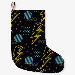 Petite Chaussette De Noël Style années 90 : motif abstrait coloré