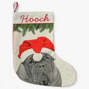 Petite Chaussette De Noël Style de Dogue de Bordeaux Vintage