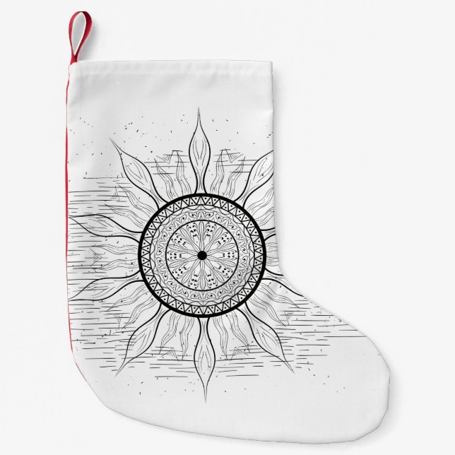 Petite Chaussette De Noël Sun Mandala 1 (Devant)
