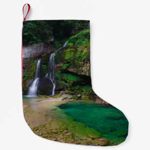 Petite Chaussette De Noël Superbe cascade Virje, Slovénie Poster