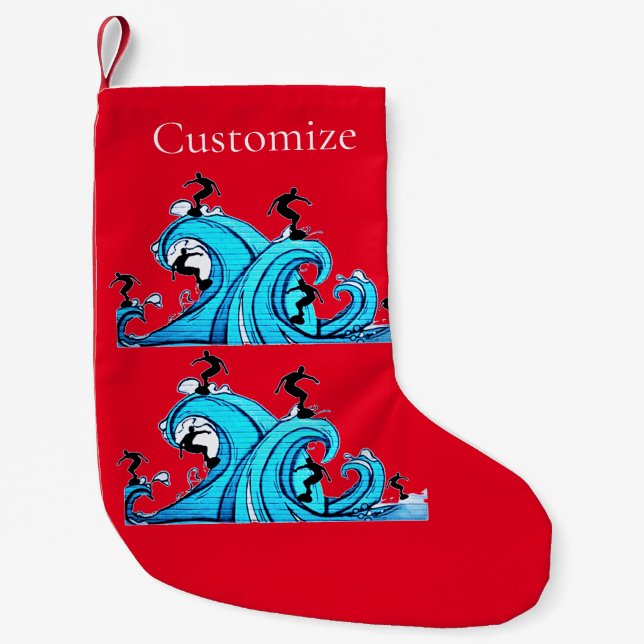 Petite Chaussette De Noël Surfers Partout Thunder_Cove (Devant)