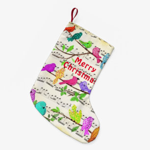 Petite Chaussette De Noël Symphonie d'oiseaux musicaux colorés - Chanson de