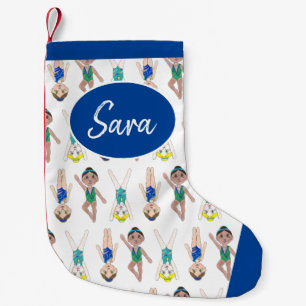 Petite Chaussette De Noël Synchronisation Swimmer Girls Swim Team Synchro