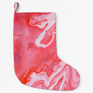 Petite Chaussette De Noël Tableau abstrait rouge et gris