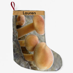 Petite Chaussette De Noël Tabourets sur un tronc d'arbre Personnalisé