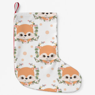 Petite Chaussette De Noël Tatouage hérisson et fleur