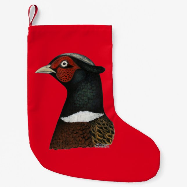 Petite Chaussette De Noël Tête de faisan de Ringneck (Devant)