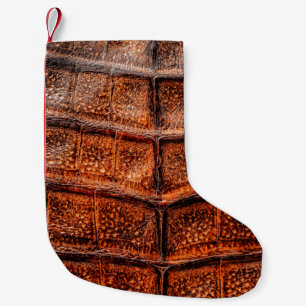 Petite Chaussette De Noël Texture de la peau de serpent sans transparence. M