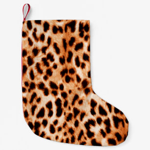 Petite Chaussette De Noël texture Empreinte de léopard