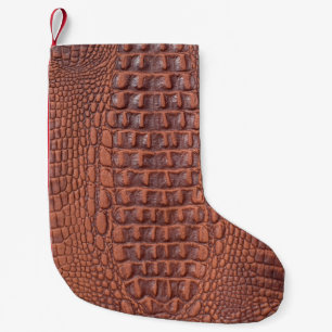 Petite Chaussette De Noël texture en cuir Brown fond abstrait, vieilli, anim