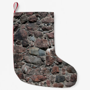 Petite Chaussette De Noël Texture murale médiévale en pierre fond abstrait,