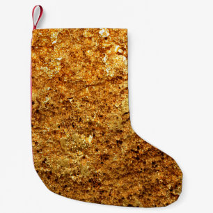 Petite Chaussette De Noël Texture or de luxe.