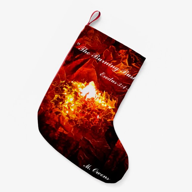 Petite Chaussette De Noël "The Burning Bush" (Devant (Accrochage))