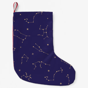 Petite Chaussette De Noël Thème Solareclipse étoile d'or céleste