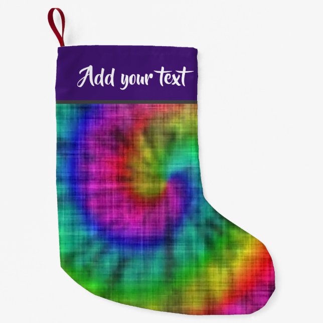 Petite Chaussette De Noël Tie teinture textile motif (Devant)