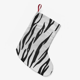 Petite Chaussette De Noël Tiger noir et blanc
