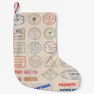 Petite Chaussette De Noël timbres-poste vintages vintages de pays
